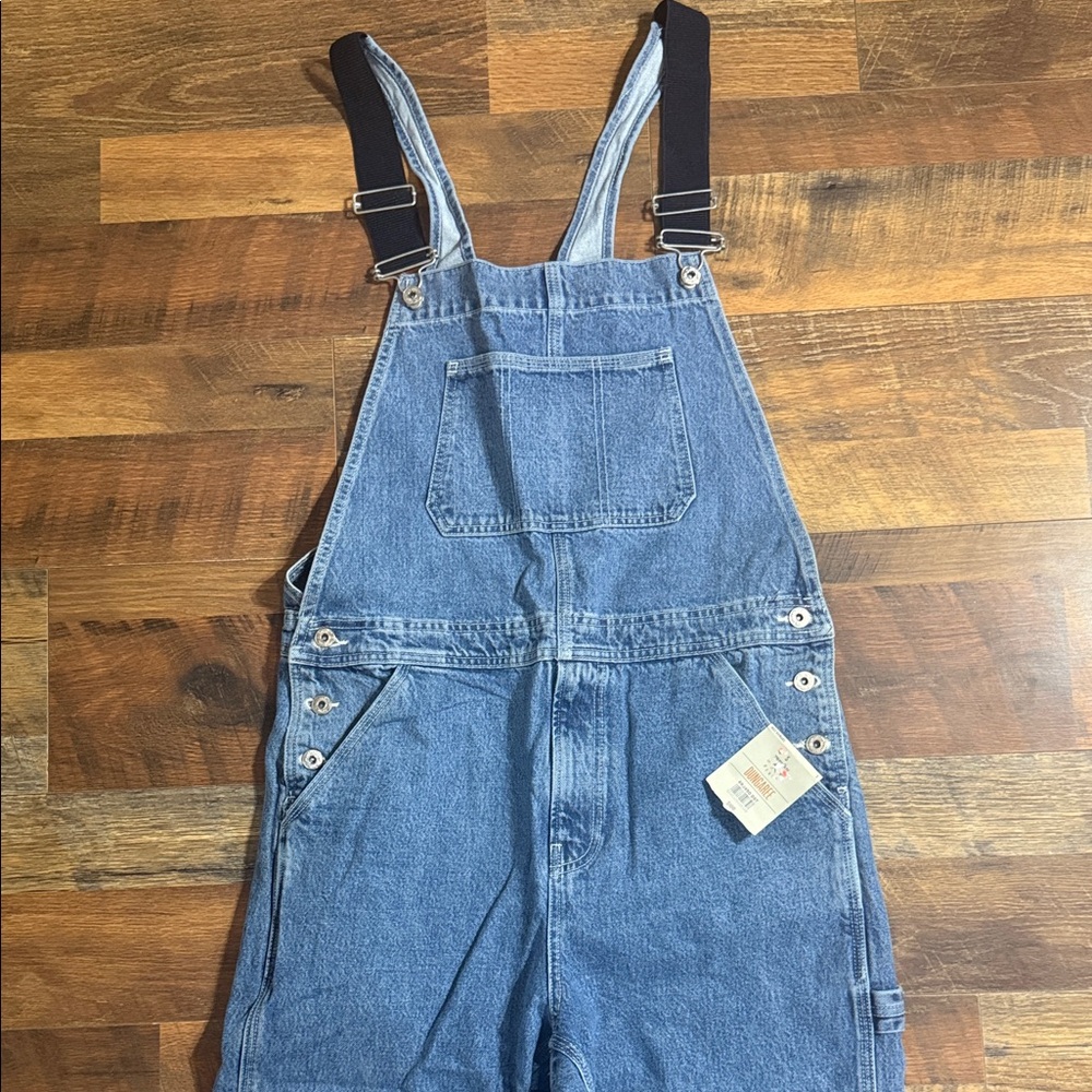 NWT Topman Relaxed Fit Denim Carpenter Bib Overalls - Small
